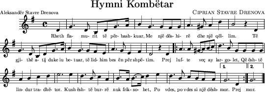 albanian national anthem lyrics