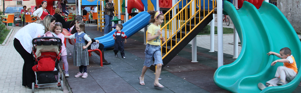 children playing albania