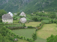 thethi albania stone houses farms
