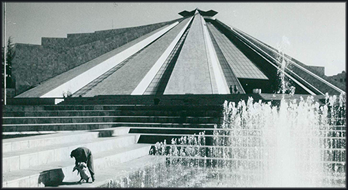 pyramid of tirana 1990 vintage